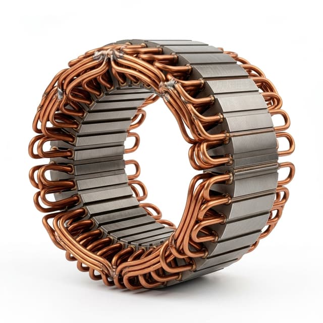 Flat copper hairpin stator winding for high fill-factor EV traction motors