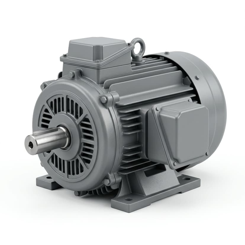 Industrial magnet-free motor assembly for continuous-duty drive programs