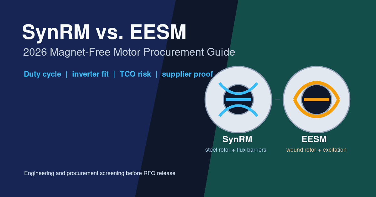 SynRM vs. EESM in 2026: The Ultimate Magnet-Free Motor Procurement Guide SynRM vs. EESM in 2026: The Ultimate Magnet-Free Motor Procurement Guide